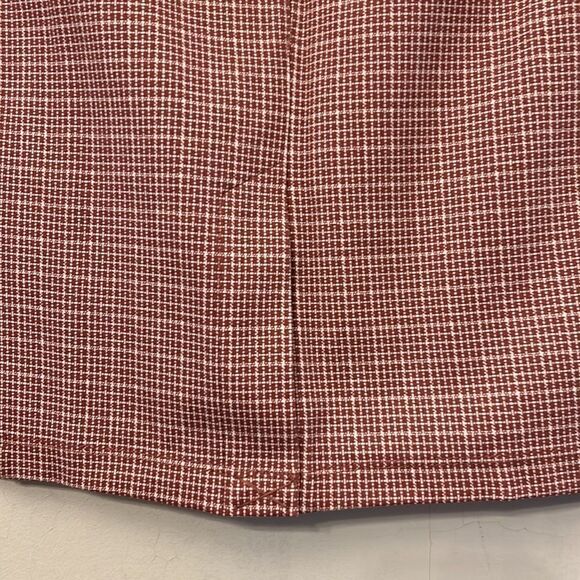 Liverpool burgundy white small checked pull on skirt Size 2 P New - Picture 7 of 9